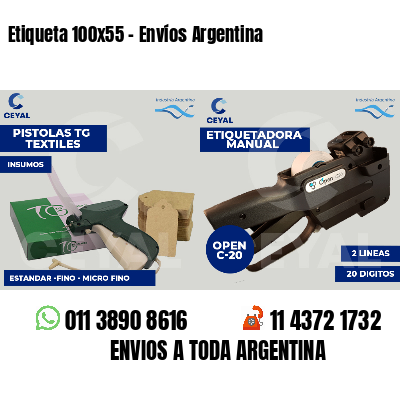 Etiqueta 100x55 - Envíos Argentina