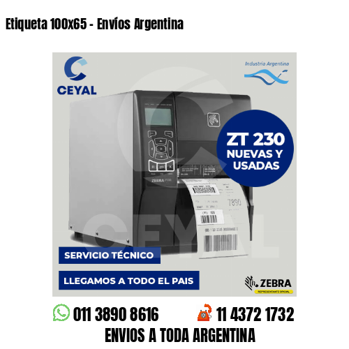 Etiqueta 100×65 – Envíos Argentina