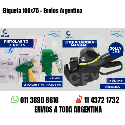 Etiqueta 100x75 - Envíos Argentina
