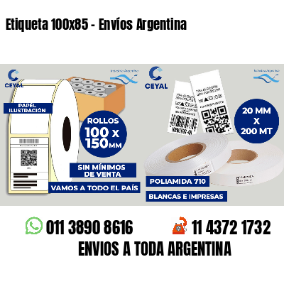 Etiqueta 100x85 - Envíos Argentina