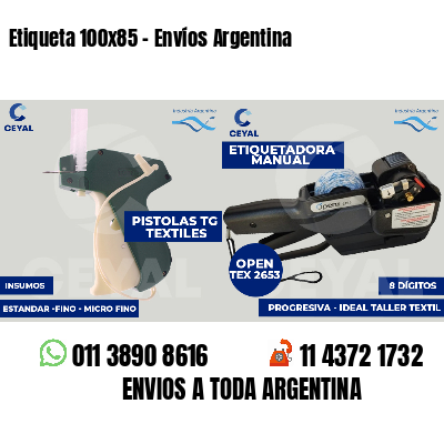 Etiqueta 100x85 - Envíos Argentina