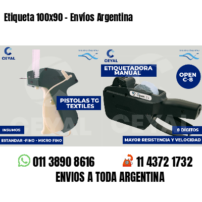 Etiqueta 100x90 - Envíos Argentina