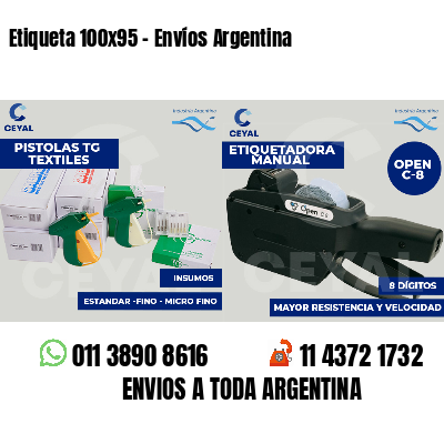 Etiqueta 100x95 - Envíos Argentina