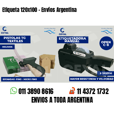 Etiqueta 120x100 - Envíos Argentina