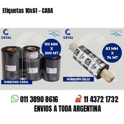 Etiquetas 10x61 - CABA