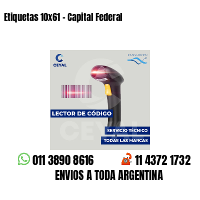 Etiquetas 10x61 - Capital Federal