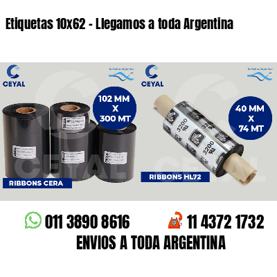 Etiquetas 10x62 - Llegamos a toda Argentina