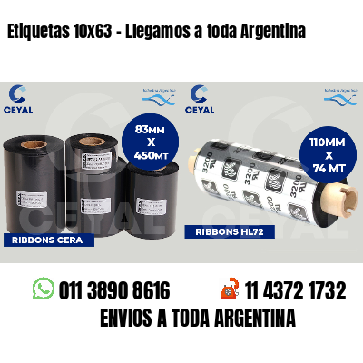 Etiquetas 10x63 - Llegamos a toda Argentina