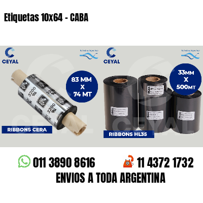 Etiquetas 10x64 - CABA