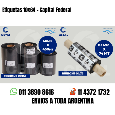Etiquetas 10x64 - Capital Federal