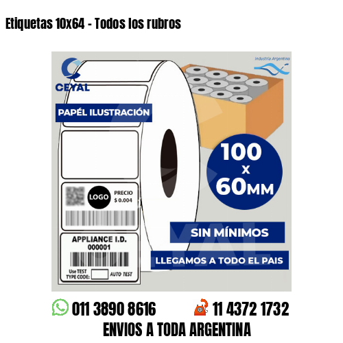 Etiquetas 10×64 – Todos los rubros