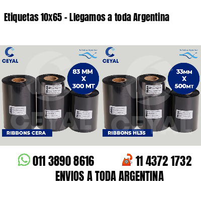 Etiquetas 10x65 - Llegamos a toda Argentina