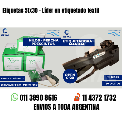 Etiquetas 51x30 - Líder en etiquetado textil
