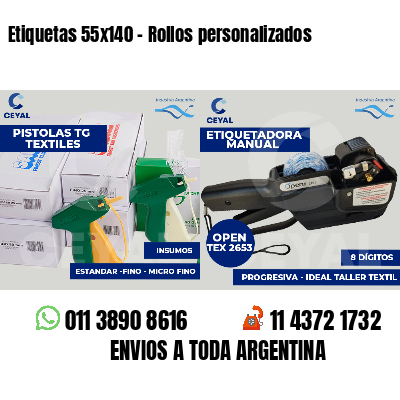 Etiquetas 55x140 - Rollos personalizados