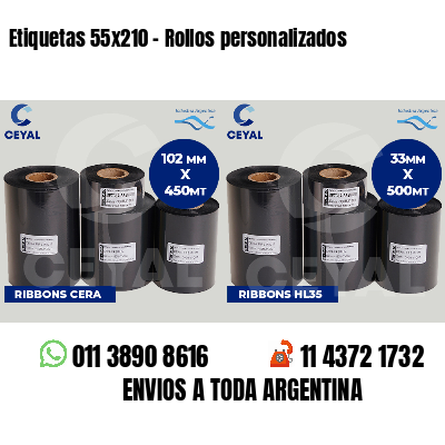 Etiquetas 55x210 - Rollos personalizados