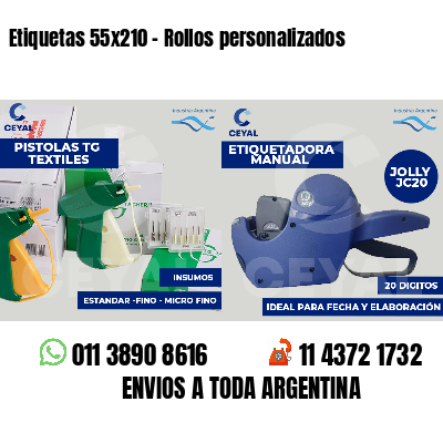 Etiquetas 55x210 - Rollos personalizados