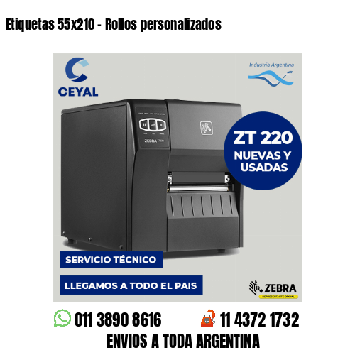 Etiquetas 55×210 – Rollos personalizados