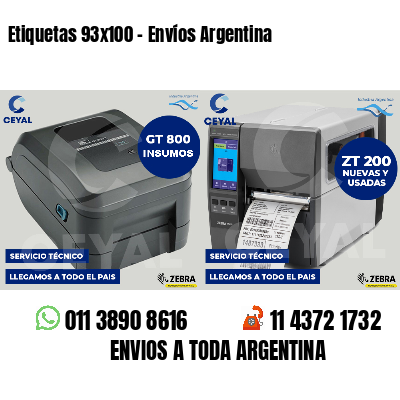 Etiquetas 93x100 - Envíos Argentina