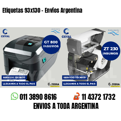 Etiquetas 93x130 - Envíos Argentina