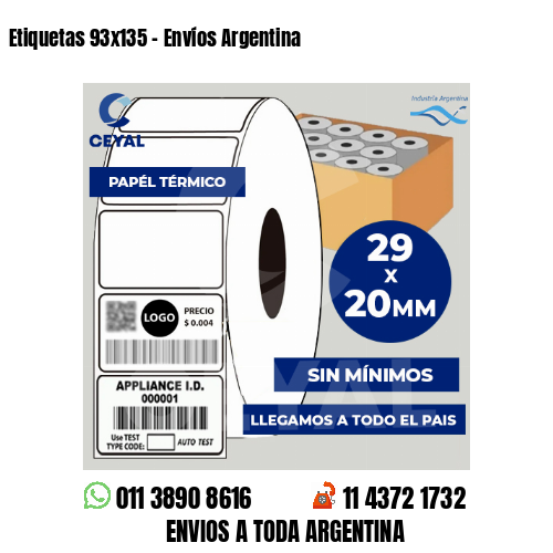 Etiquetas 93×135 – Envíos Argentina