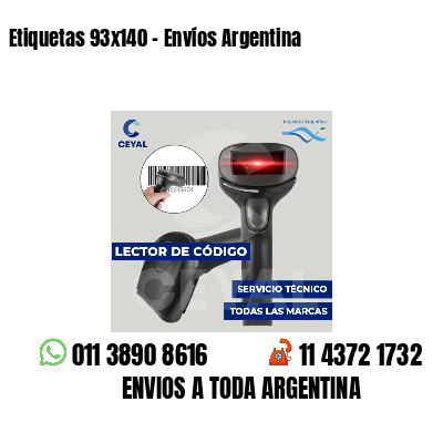 Etiquetas 93x140 - Envíos Argentina
