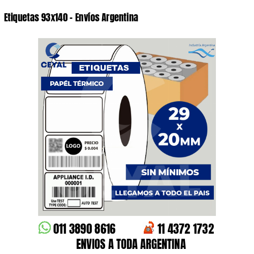 Etiquetas 93×140 – Envíos Argentina