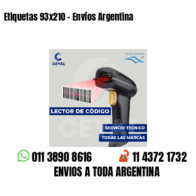 Etiquetas 93x210 - Envíos Argentina