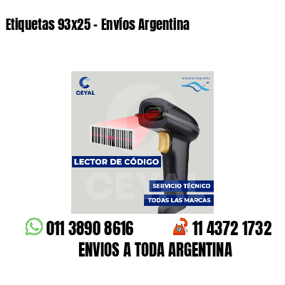 Etiquetas 93x25 - Envíos Argentina