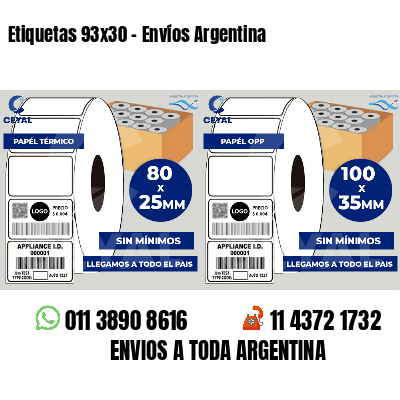 Etiquetas 93x30 - Envíos Argentina