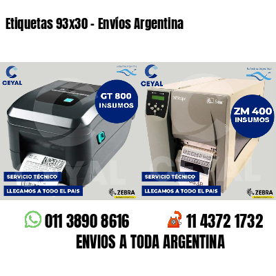 Etiquetas 93x30 - Envíos Argentina
