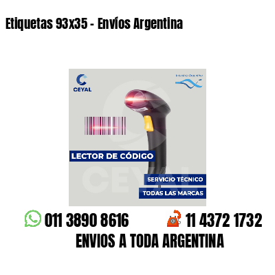 Etiquetas 93x35 - Envíos Argentina