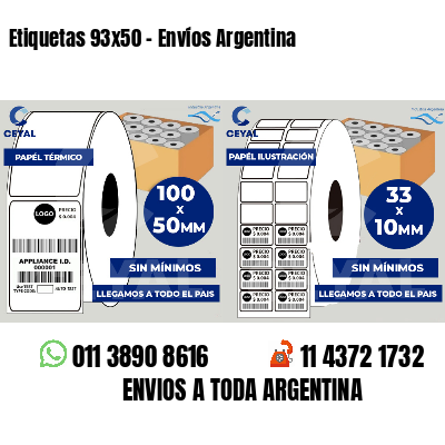 Etiquetas 93x50 - Envíos Argentina