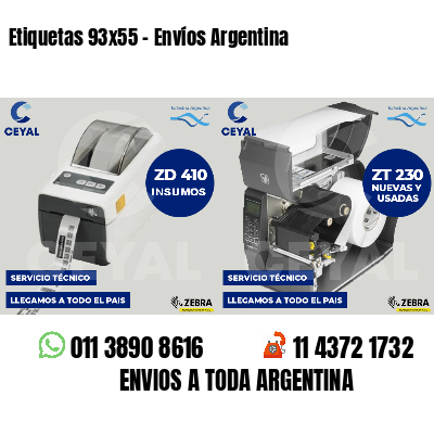 Etiquetas 93x55 - Envíos Argentina