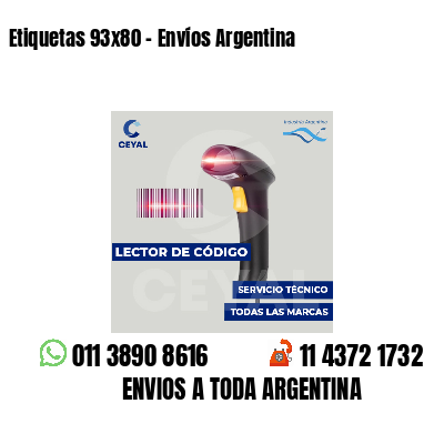 Etiquetas 93x80 - Envíos Argentina