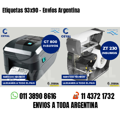 Etiquetas 93x90 - Envíos Argentina