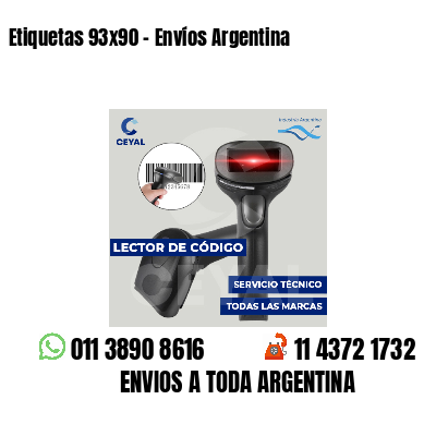 Etiquetas 93x90 - Envíos Argentina