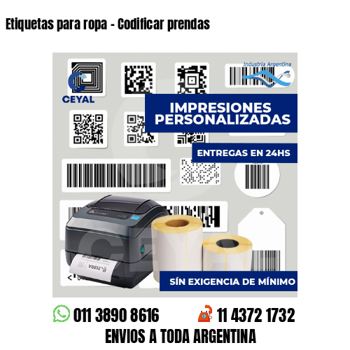 Etiquetas para ropa - Codificar prendas