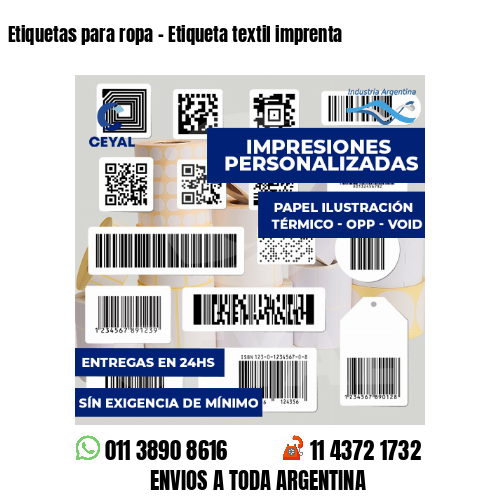 Etiquetas para ropa - Etiqueta textil imprenta