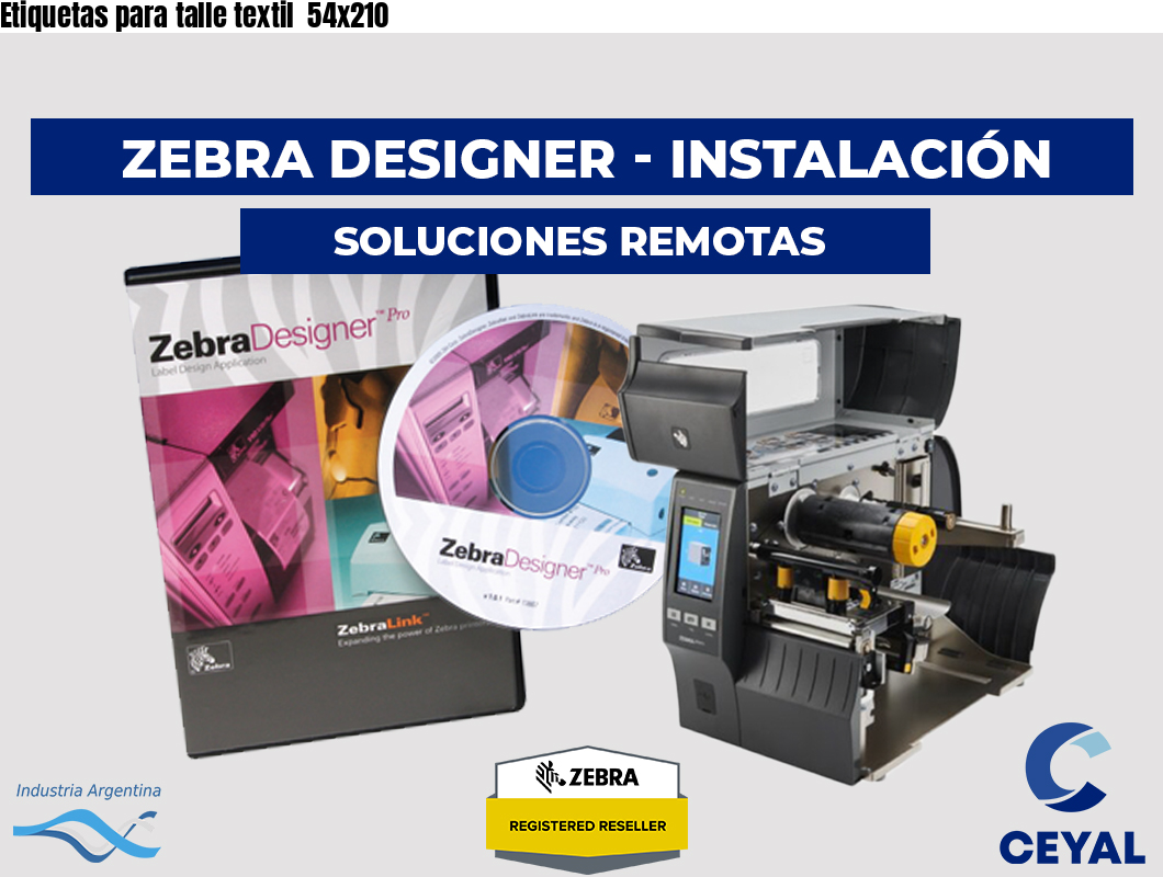 Etiquetas para talle textil  54x210