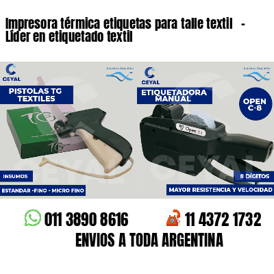 Impresora térmica etiquetas para talle textil - Líder en etiquetado textil