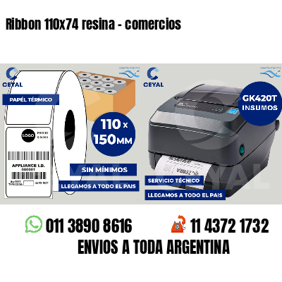 Ribbon 110x74 resina - comercios