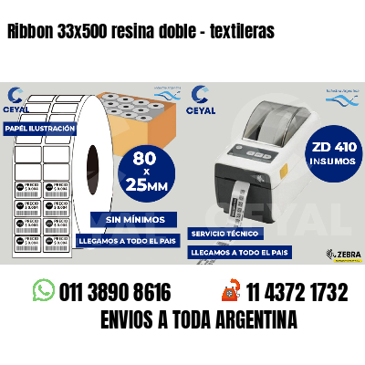 Ribbon 33x500 resina doble - textileras