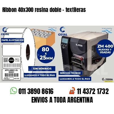 Ribbon 40x300 resina doble - textileras