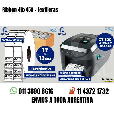 Ribbon 40x450 - textileras