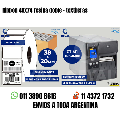 Ribbon 40x74 resina doble - textileras