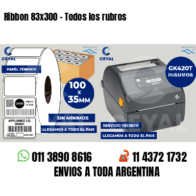 Ribbon 83x300 - Todos los rubros