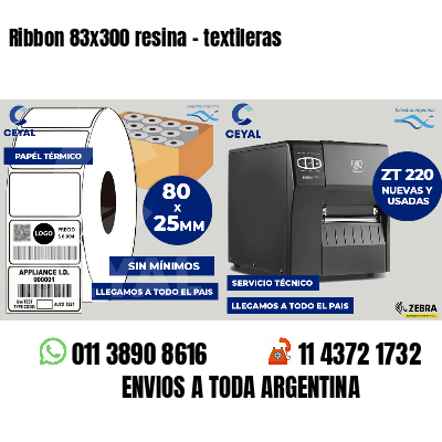 Ribbon 83x300 resina - textileras