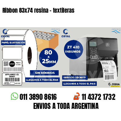 Ribbon 83x74 resina - textileras
