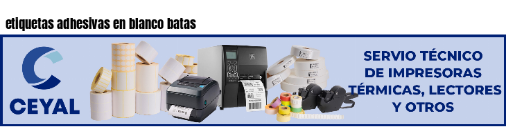 etiquetas adhesivas en blanco batas