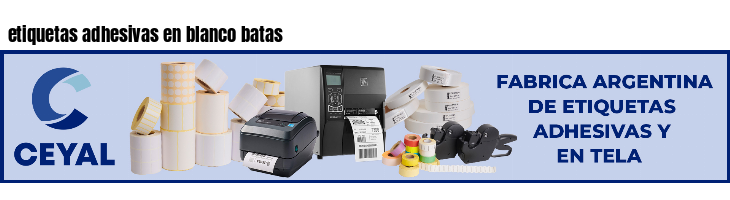 etiquetas adhesivas en blanco batas